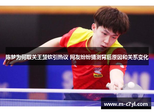 陈梦为何取关王楚钦引热议 网友纷纷猜测背后原因和关系变化